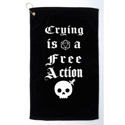 Crying Is A Free Action Gaming Golf Towel