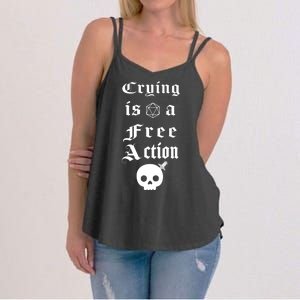 Crying Is A Free Action Gaming Women's Strappy Tank