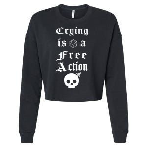 Crying Is A Free Action Gaming Cropped Pullover Crew