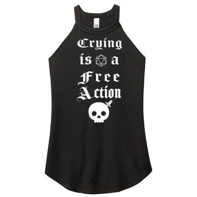 Crying Is A Free Action Gaming Women’s Perfect Tri Rocker Tank