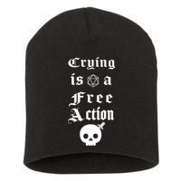 Crying Is A Free Action Gaming Short Acrylic Beanie