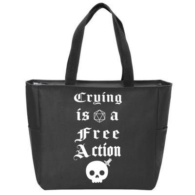 Crying Is A Free Action Gaming Zip Tote Bag