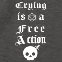 Crying Is A Free Action Gaming Vector Backpack