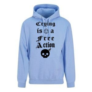 Crying Is A Free Action Gaming Unisex Surf Hoodie