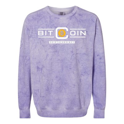 Crypto Bitcoin Colorblast Crewneck Sweatshirt