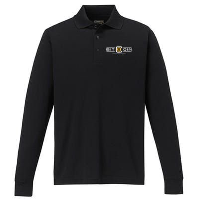 Crypto Bitcoin Performance Long Sleeve Polo