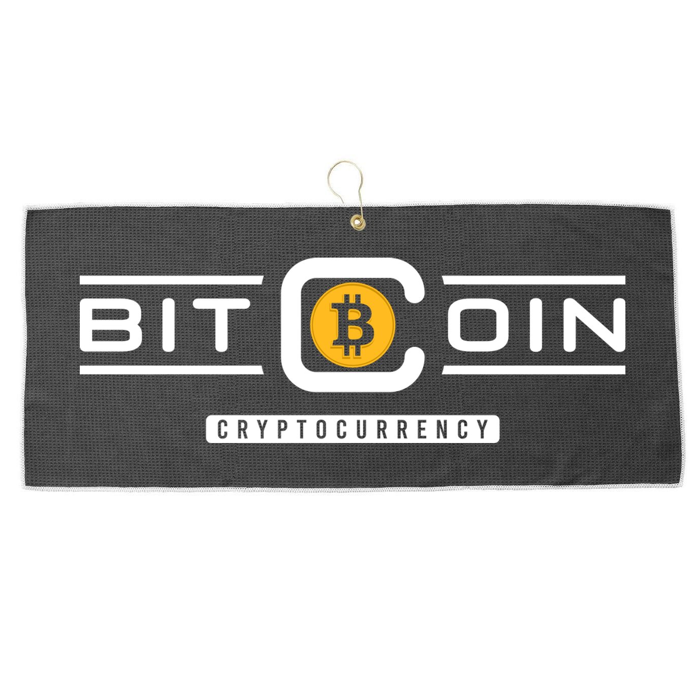 Crypto Bitcoin Large Microfiber Waffle Golf Towel