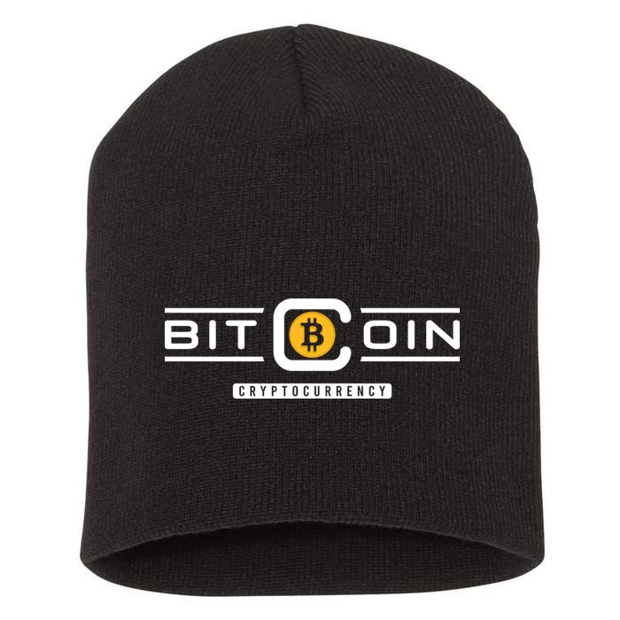 Crypto Bitcoin Short Acrylic Beanie