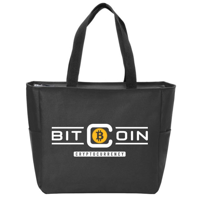 Crypto Bitcoin Zip Tote Bag