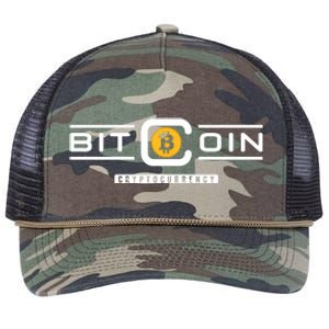 Crypto Bitcoin Retro Rope Trucker Hat Cap