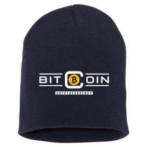 Crypto Bitcoin Short Acrylic Beanie