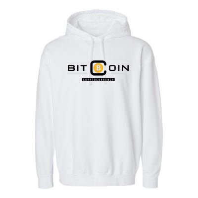 Crypto Bitcoin Garment-Dyed Fleece Hoodie