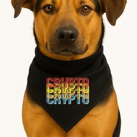 Crypto Crypto Crypto Crypto Retro Style USA-Made Doggie Bandana