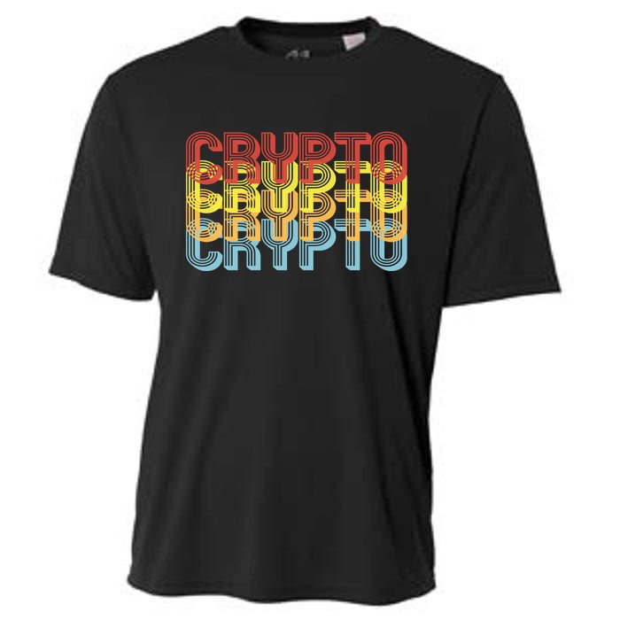 Crypto Crypto Crypto Crypto Retro Style Cooling Performance Crew T-Shirt