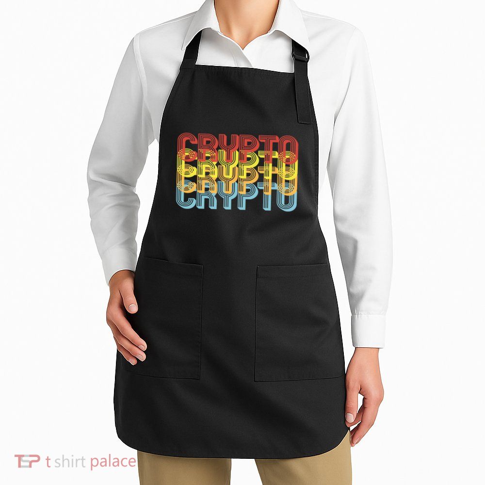 Crypto Crypto Crypto Crypto Retro Style Apron