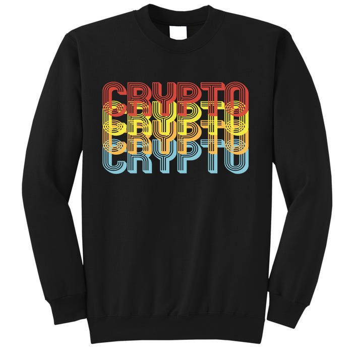 Crypto Crypto Crypto Crypto Retro Style Sweatshirt