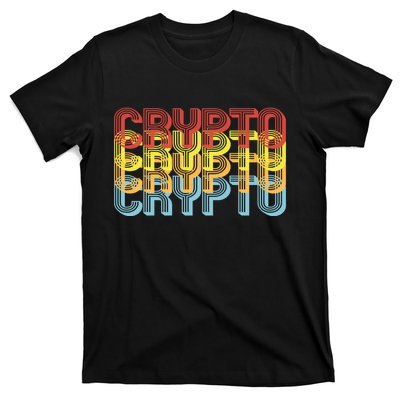 Crypto Crypto Crypto Crypto Retro Style T-Shirt