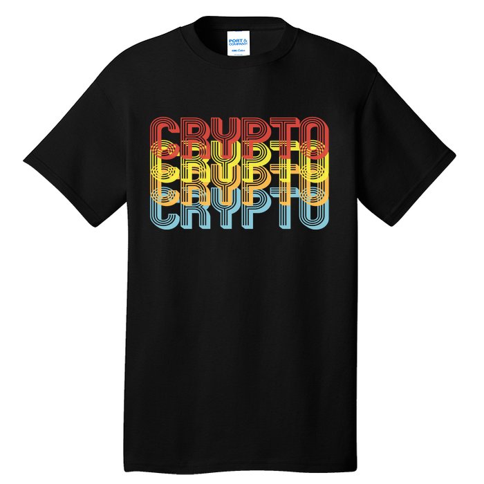 Crypto Crypto Crypto Crypto Retro Style Tall T-Shirt