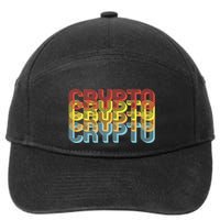 Crypto Crypto Crypto Crypto Retro Style 7-Panel Snapback Hat