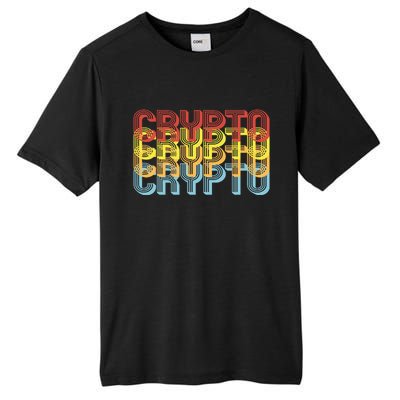 Crypto Crypto Crypto Crypto Retro Style Tall Fusion ChromaSoft Performance T-Shirt