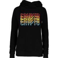 Crypto Crypto Crypto Crypto Retro Style Womens Funnel Neck Pullover Hood