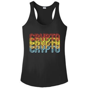 Crypto Crypto Crypto Crypto Retro Style Ladies PosiCharge Competitor Racerback Tank