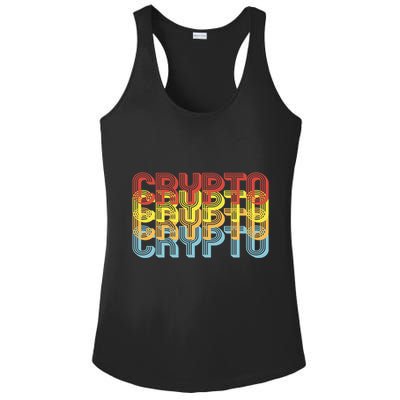 Crypto Crypto Crypto Crypto Retro Style Ladies PosiCharge Competitor Racerback Tank