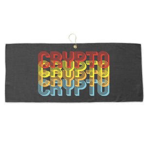 Crypto Crypto Crypto Crypto Retro Style Large Microfiber Waffle Golf Towel