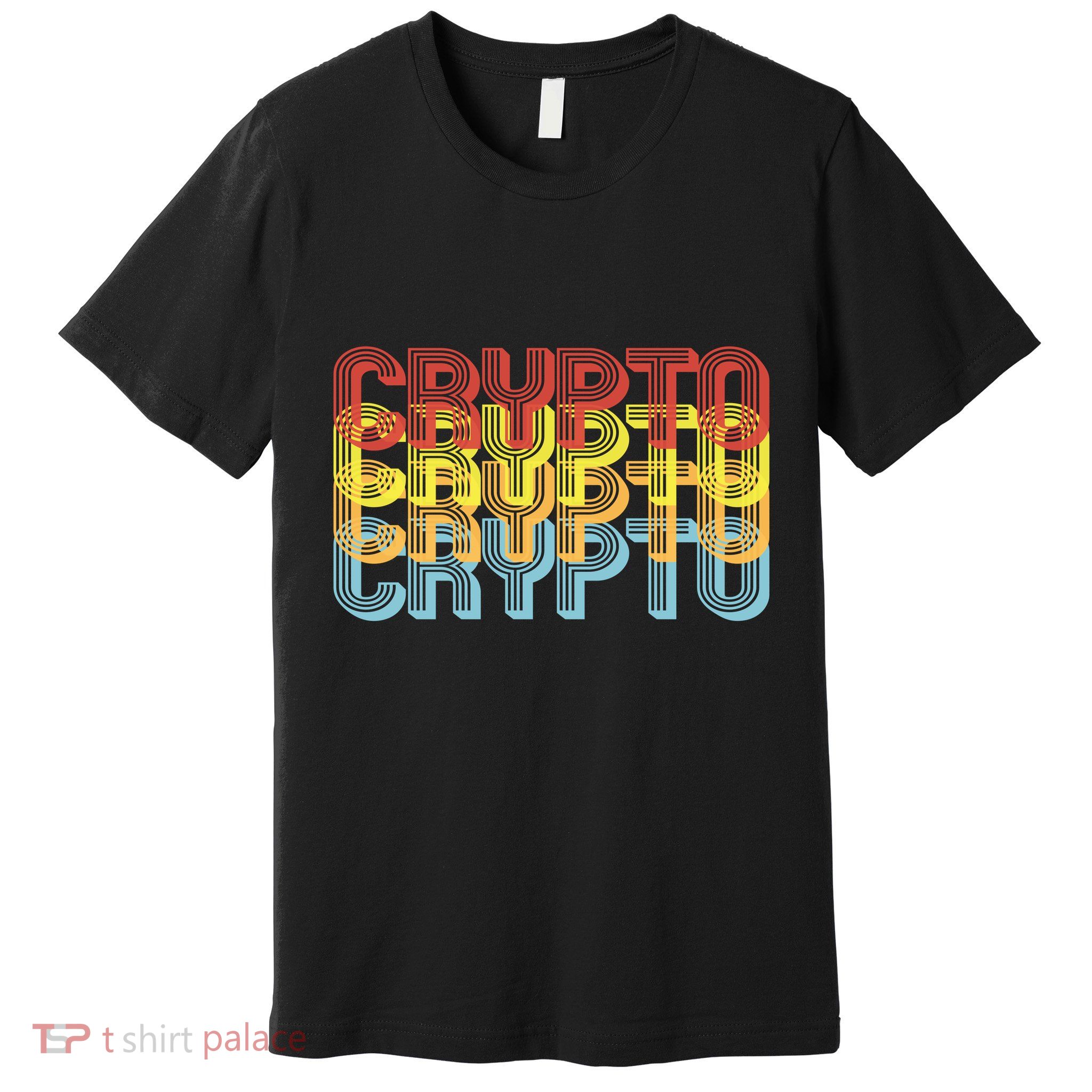 Crypto Crypto Crypto Crypto Retro Style Premium T-Shirt
