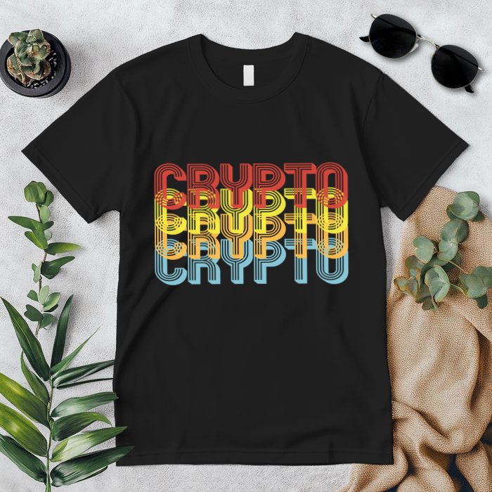 Crypto Crypto Crypto Crypto Retro Style Premium T-Shirt