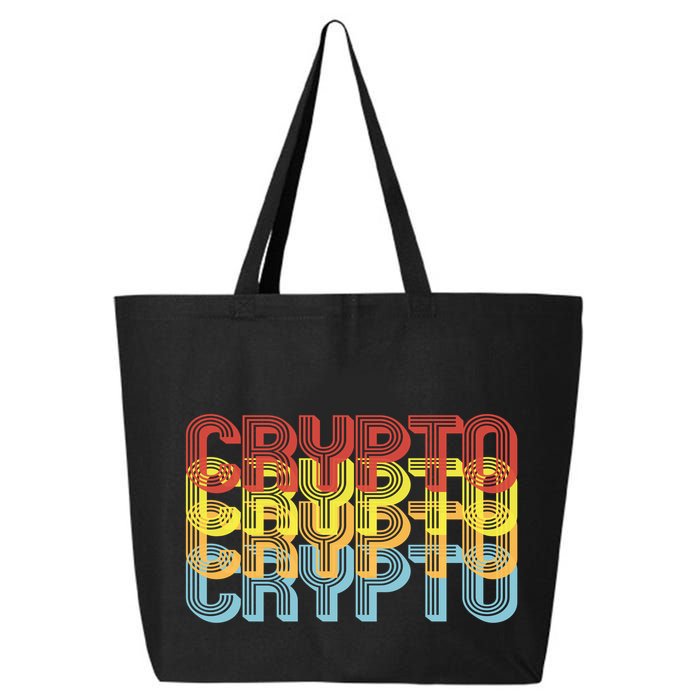 Crypto Crypto Crypto Crypto Retro Style 25L Jumbo Tote