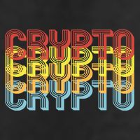 Crypto Crypto Crypto Crypto Retro Style 25L Jumbo Tote