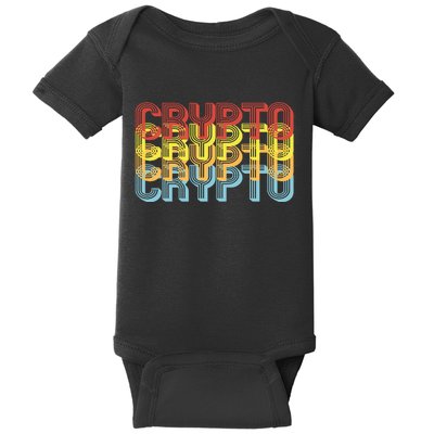 Crypto Crypto Crypto Crypto Retro Style Baby Bodysuit