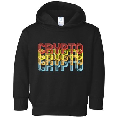Crypto Crypto Crypto Crypto Retro Style Toddler Hoodie