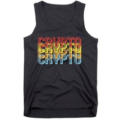 Crypto Crypto Crypto Crypto Retro Style Tank Top