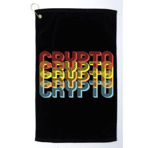 Crypto Crypto Crypto Crypto Retro Style Platinum Collection Golf Towel