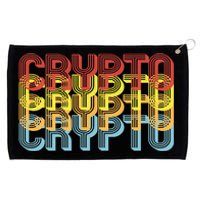 Crypto Crypto Crypto Crypto Retro Style Grommeted Golf Towel