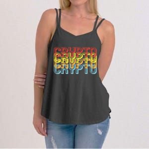 Crypto Crypto Crypto Crypto Retro Style Women's Strappy Tank