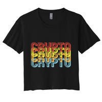 Crypto Crypto Crypto Crypto Retro Style Crop Top