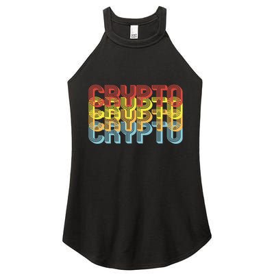 Crypto Crypto Crypto Crypto Retro Style Women's Perfect Tri Rocker Tank