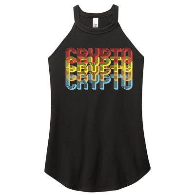 Crypto Crypto Crypto Crypto Retro Style Women’s Perfect Tri Rocker Tank