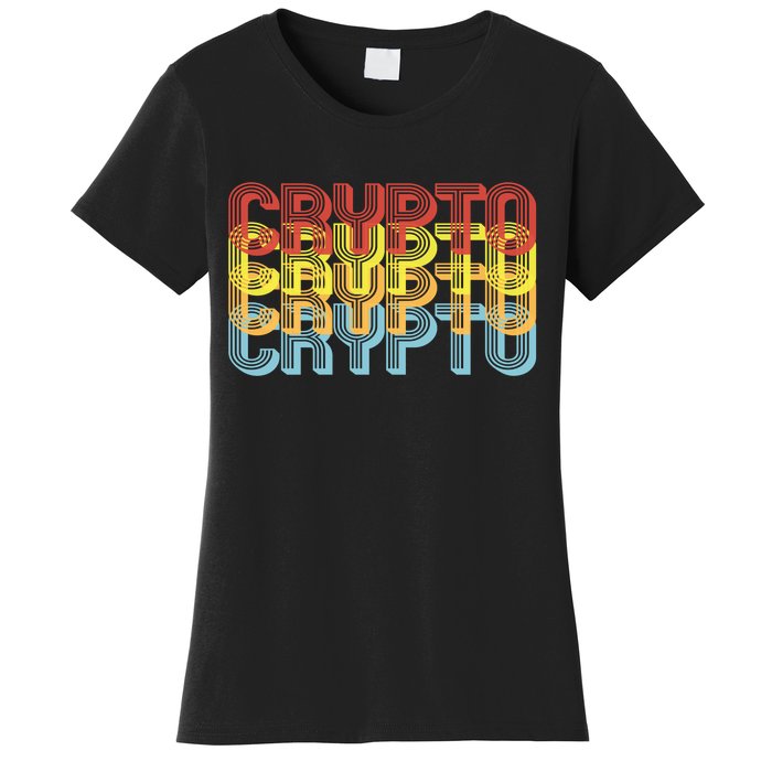 Crypto Crypto Crypto Crypto Retro Style Women's T-Shirt