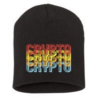 Crypto Crypto Crypto Crypto Retro Style Short Acrylic Beanie