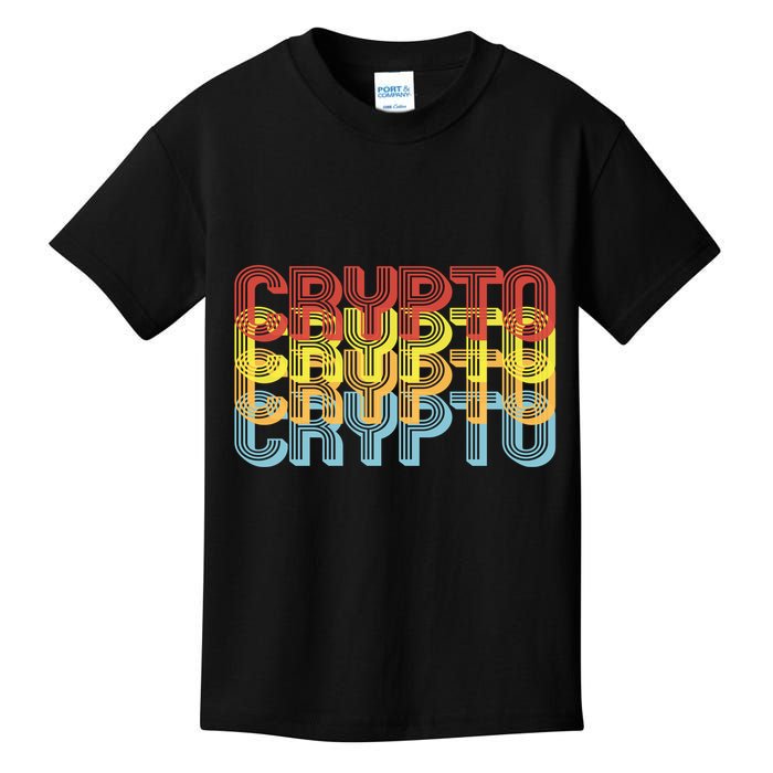Crypto Crypto Crypto Crypto Retro Style Kids T-Shirt