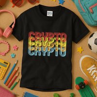 Crypto Crypto Crypto Crypto Retro Style Kids T-Shirt