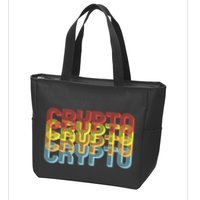 Crypto Crypto Crypto Crypto Retro Style Zip Tote Bag