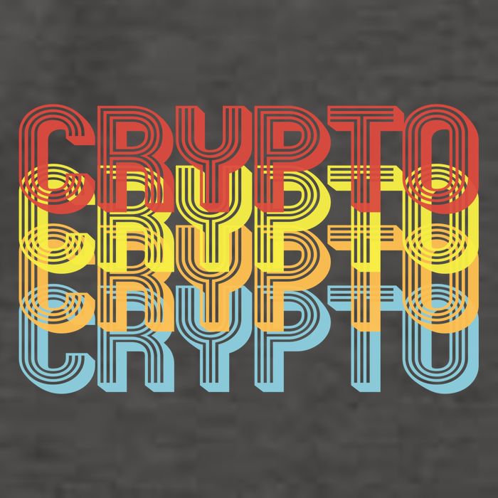 Crypto Crypto Crypto Crypto Retro Style Vector Backpack