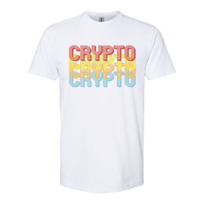 Crypto Crypto Crypto Crypto Retro Style Softstyle CVC T-Shirt