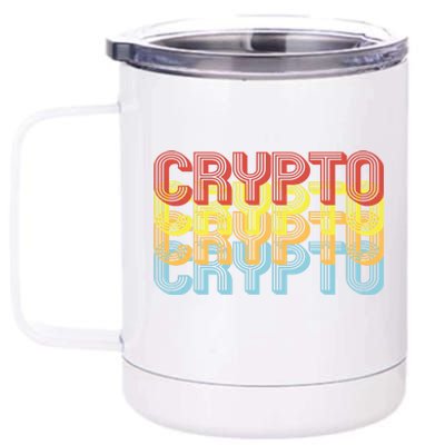 Crypto Crypto Crypto Crypto Retro Style 12 oz Stainless Steel Tumbler Cup