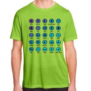 Crypto Currency Logos Coinbase Adult ChromaSoft Performance T-Shirt